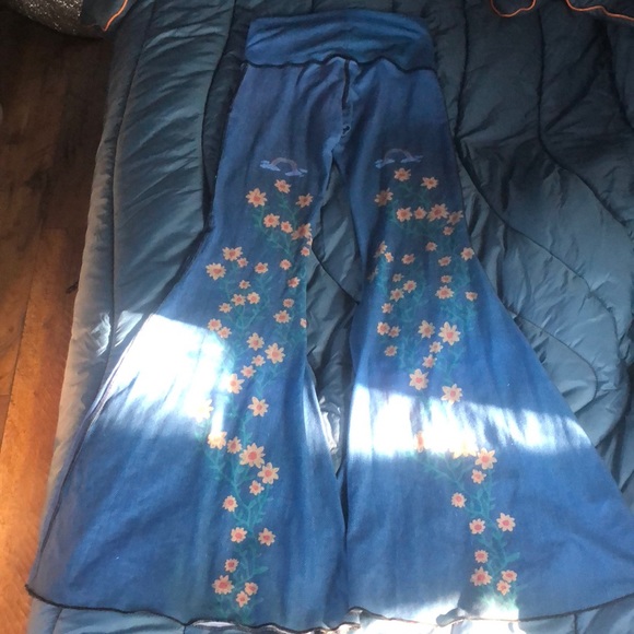teeki Pants - Teeki rainbow hippie bell bottoms S